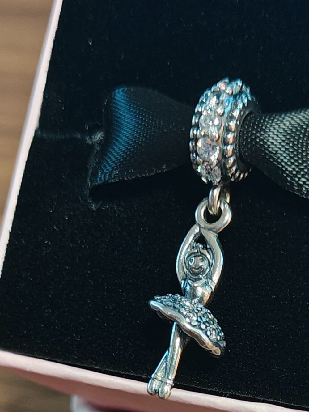 Authentic Pandora Retired Ballerina Dangle Charm 791365CZ Sterling Silver Dancer